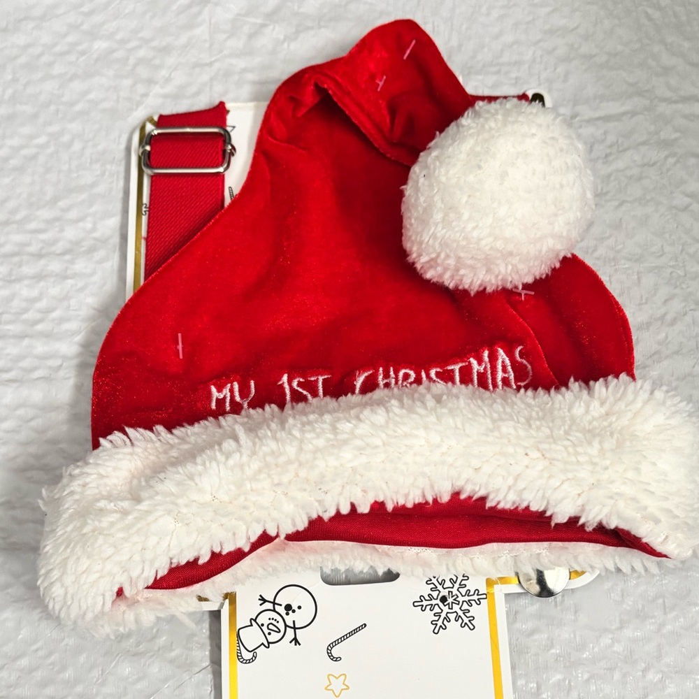 Sanita Red and White Plush Santa Hat for Kids 204